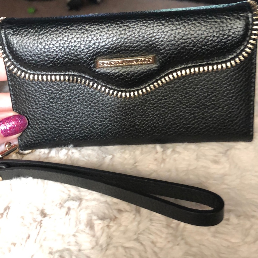 Rebecca Minkoff black wristlet iPhone 13 Mini case